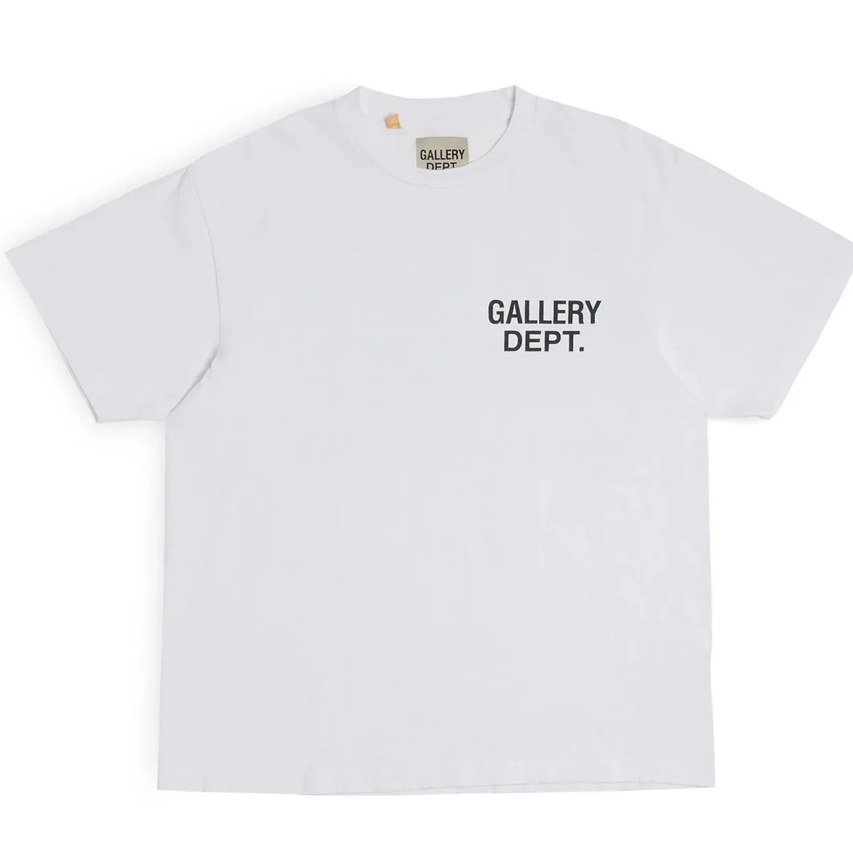 GALLERY DEPT. SOUVENIR TEE English LOGO commemorative basic short-sleeved white S-XL original consistent cotton and linen cylindrical fabric high poundage 230g fabric accessories matching correct version